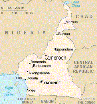 Map of Cameroon